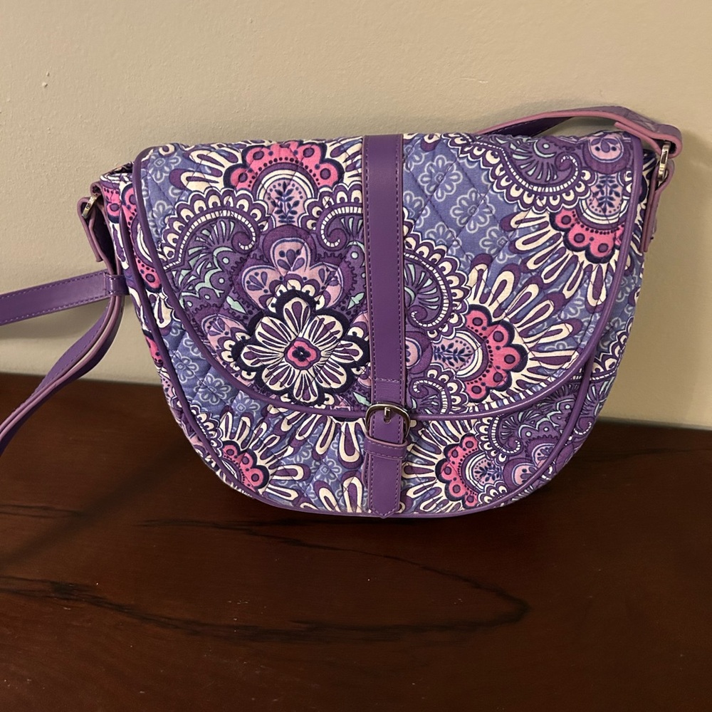 Vera Bradley Vibrant Purple and Pink Patterned Women's Bag